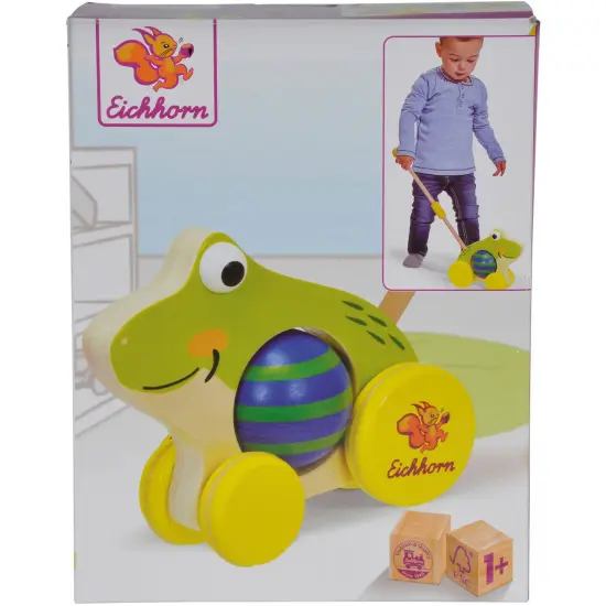 Eichhorn Wooden Push-Along Frog {3}