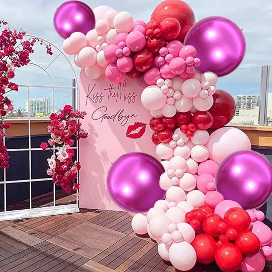 10 Pcs 22 Inch Hot Pink Mylar Balloons(Hot Pink) {2}