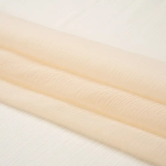 1 Yard Nude Crinkled Silk Chiffon Fabric Lightweight Sheer Material for Dresses Scarves, 43 Inches Wide {4}
