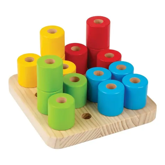 Bigjigs Toys Montessori Colorful Peg Board {6}