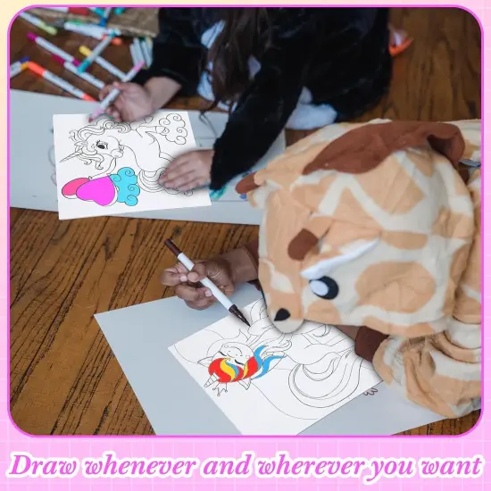 12 Pcs Pre Drawn Canvas to Paint - 8 x 8 Inch (Unicorn) {4}