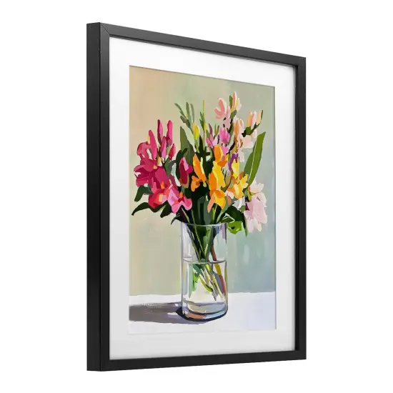 Stupell Industries Bold Blooms Glass Vase Framed Print Under Glass, design by Riley B {3}
