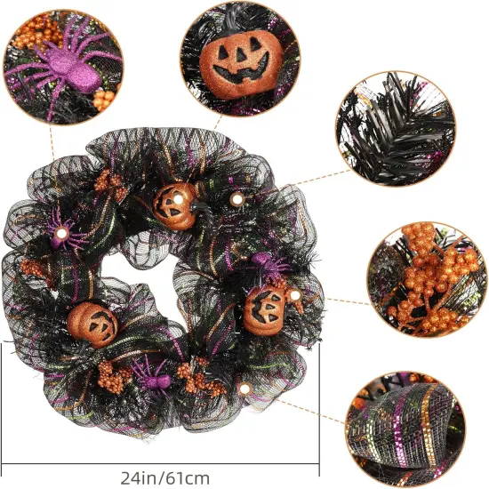 24 Inch Halloween Wreath {2}
