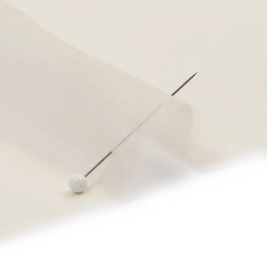 1 Yard Premium Silk Chiffon Solid Ivory Fabric Lightweight Sheer 44 Inch Width {3}