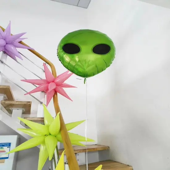 Alien UFO party supplies balloons(Green Alien Balloon 5pcs) {3}