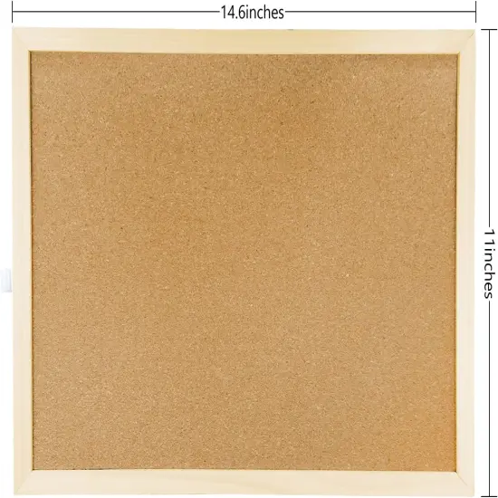 14.6 inches x 11 inches Frame Cork Board for Bulletin Board(Beige, Brown) {5}