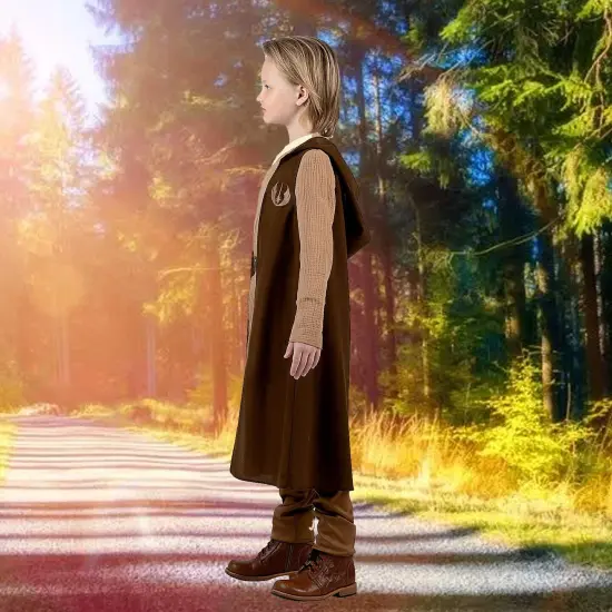 Kids Obi-Wan Kenobi Qualux Costume, Star Wars Jedi Robe Outfit {2}