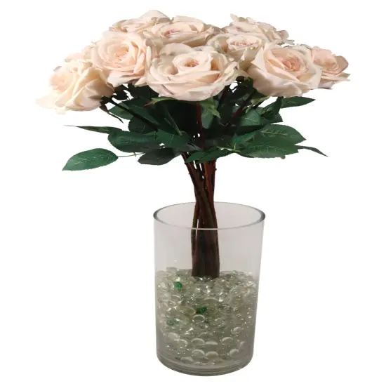 4 PIECES 27&rdquo; Real Touch Mauve Rose 4&rdquo; Bloom | Lifelike Artificial Flower {5}