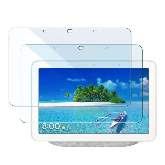 2 Pack Google Nest Hub Tempered Glass Screen Protector with 9H Hardness, 7" Clear {7}