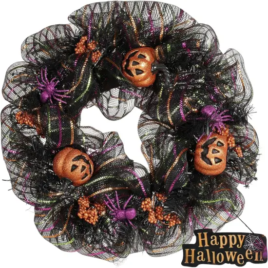 24 Inch Halloween Wreath {3}