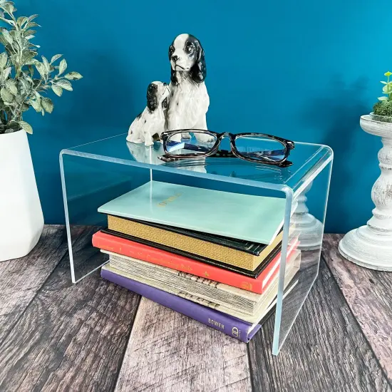 Plymor Clear Acrylic Small Rectangular Display Riser, 7" H x 10.5" W x 7" D (1/4" thick) {4}