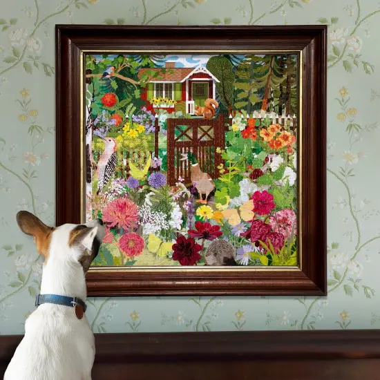 eeBoo Piece & Love: Scandinavian Garden - 1000 Piece Puzzle - Adult Square Jigsaw, 23x23", Includes Image Reference Insert, Glossy High-Quality Pieces {6}