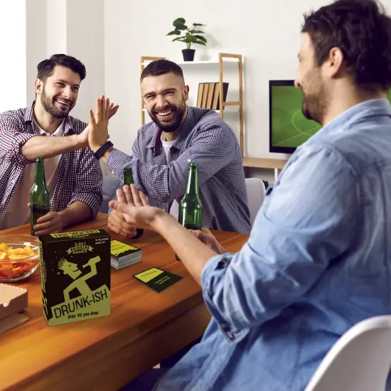 Drunk-Ish - 3-In-1 Drinking Games, Outset Media, Adult Party Games, Includes 3 Drinking Games, Play 'Til You Drop, For 3+ Players, For Adults Only Ages 21+ {6}