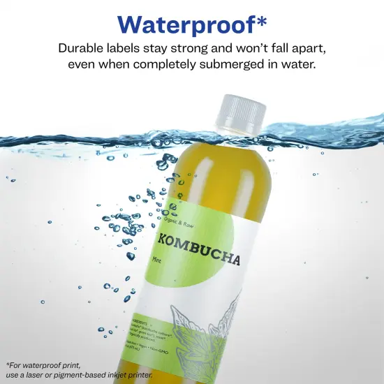 Avery Durable Waterproof Rectangle Labels with Sure Feed, 5" x 7" {2}