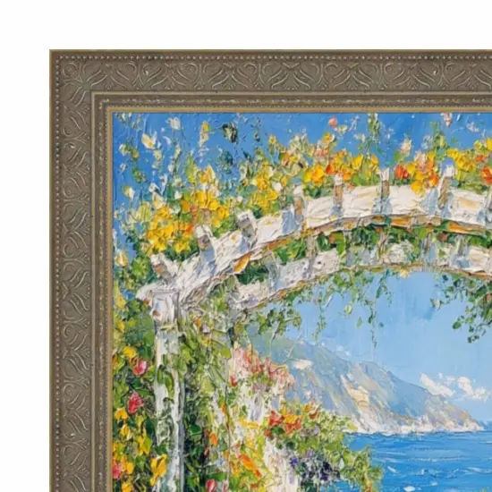 Aged Silver Ornate Shadow Box Picture Frame 26x26 frame {2}