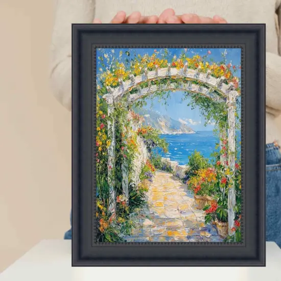 Contemporary Scoop Black Picture Frame 36x48 frame {1}