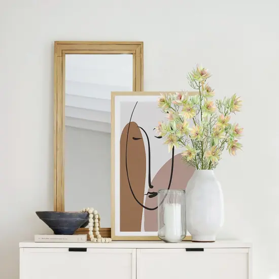 3Pcs Green-Pink Artificial Flowers Silk Centerpiece {4}