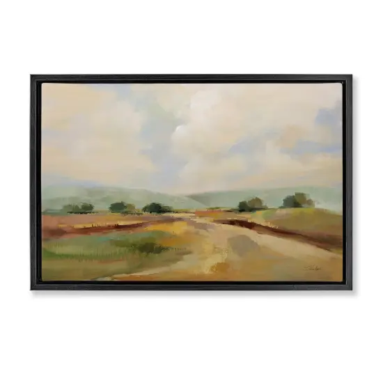 Stupell Industries Solitary Rural Landscape Framed Floater Canvas Wall Art Design by Silvia Vassileva {1}