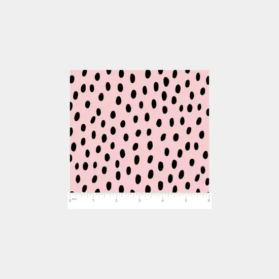 Pink and Black Handdrawn Polka Dots Gift {4}