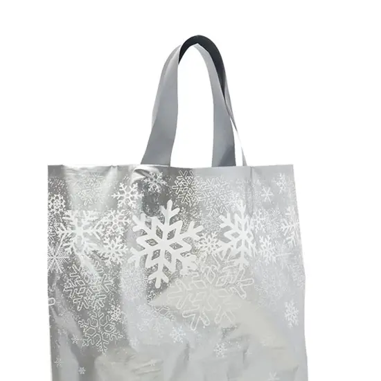 Printed Snowflake LDPE Bags 16&rdquo; x 6&rdquo; x 15&rdquo; Holiday Packaging {4}