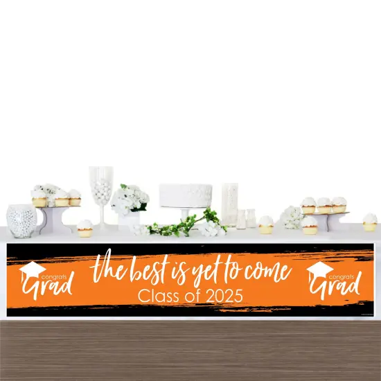 Big Dot of Happiness Orange 2025 Graduation Party Decorations Party Banner {4}