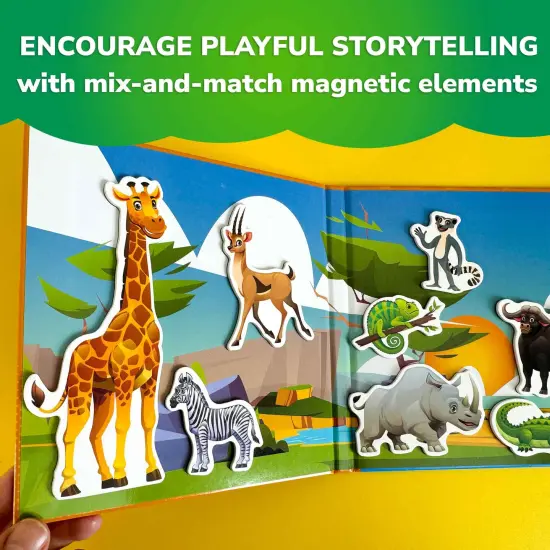 Travel Magnetic Book 20+Pcs for Kids | Africa {4}