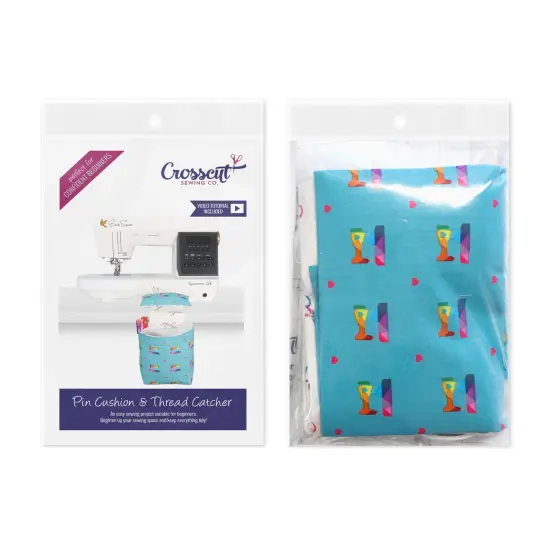 Crosscut Sewing Co.&reg; Pin Cushion & Thread Catcher Sewing Project Kit for Beginners with Fabric, Instructions and Video Sewing machines {2}