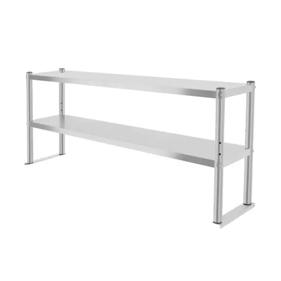 2-Tier Overshelf for Prep&Work Table Stainless Steel 12x59Inch Commercial Table {2}