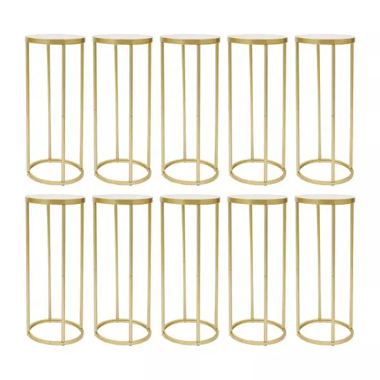 10stk. Flower Floor Stand Gold Flower Rack Flower Column Flower Vase Metal 60 cm {2}