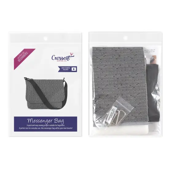 Crosscut Sewing Co.&reg; Messenger Bag Sewing Project Kit for Beginners Line up {2}