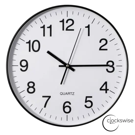 Clockswise Black Analog Clock &ndash; Silent, Non-Ticking for Wall, Office Desk, Table and Shelf, Battery-Operated Perfect for Home Office, Farmhouse Kitchen Decor, Bathroom, School and Bedroom Decor {7}