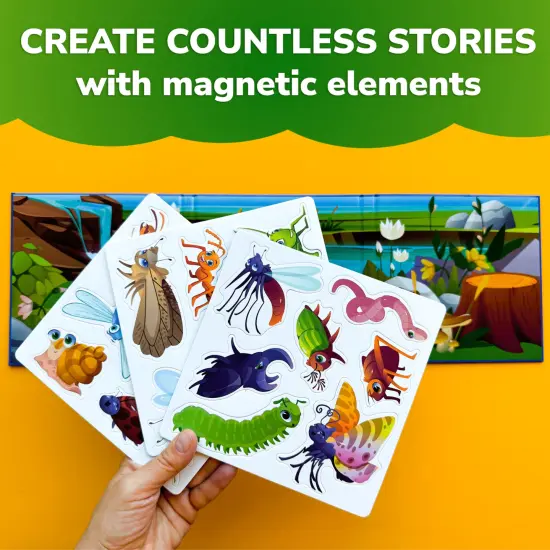 Travel Magnetic Book 20+Pcs for Kids | Bugs {5}