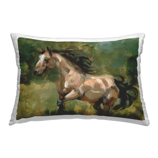 Brown Mare Painting Decorative Printed Throw Pillow Design by Victoria Barnes, 14 x 7 x 20 {1}
