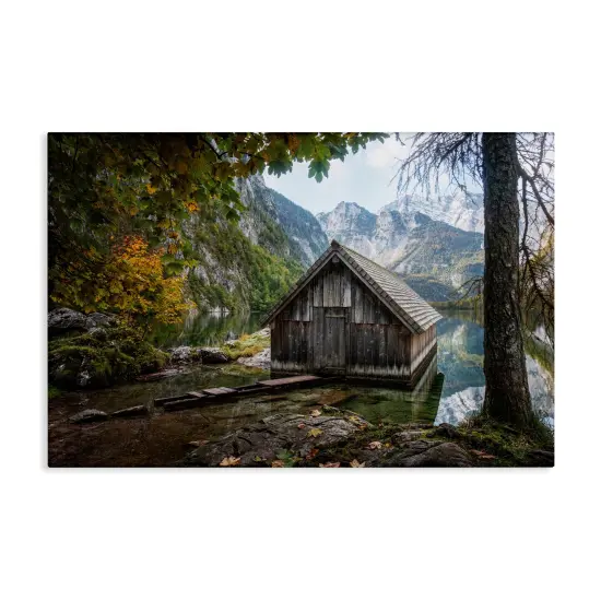 Stupell Industries Mystical Cabin on Lake Canvas Wall Art Design by Masey St. Studios {1}