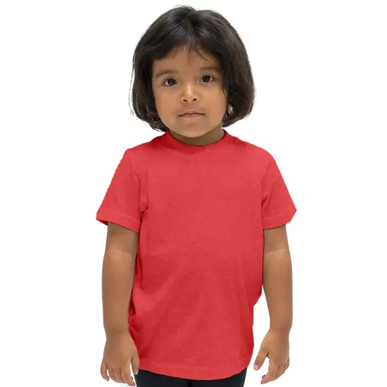 BELLA + CANVAS&reg; Toddler Crewneck Short Sleeve Jersey T-Shirt Heather red {1}