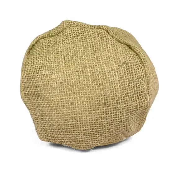 Natural Burlap Round Bottom Bag 4" x 4" x 3" Compact and Practical {3}