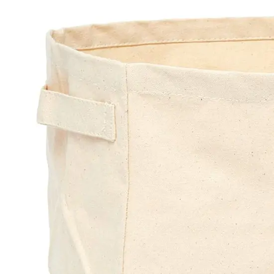 Burlap/Canvas Storage Basket 9" x 9" x 7" Versatile and Durable {5}