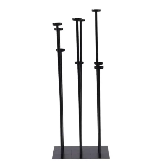 Tall Floor Candle Holders Black DIY 9 Candelabra Holders Set For Birthday Party {1}