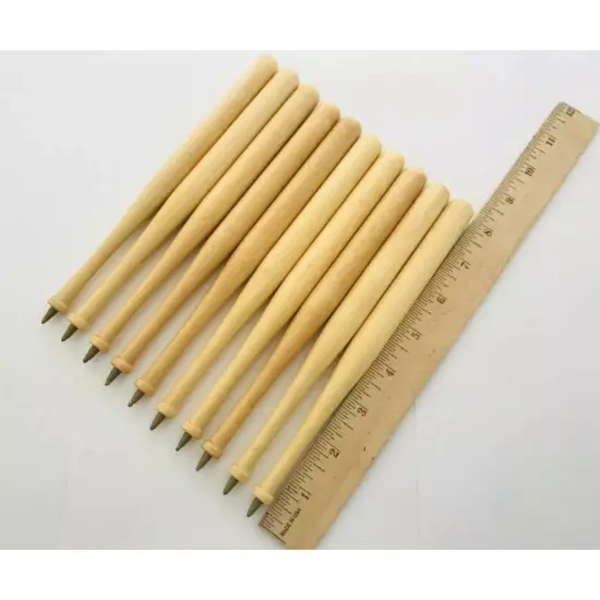 Kitcheniva 10 Pcs 8" x 5/8" Maple Wood Baseball Pens Baseball Party Favor Gift {3}