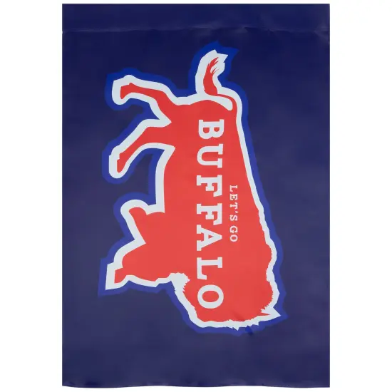 Northlight Red and White Let's Go Buffalo Outdoor House Flag 40" x 28" {3}