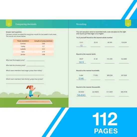 IXL Decimals 5th Grade Math Workbooks, Mathematics Book for Kids Age 10-11 Covering Comparing, Addition, Subtraction, Multiplication, and Division Problems {3}