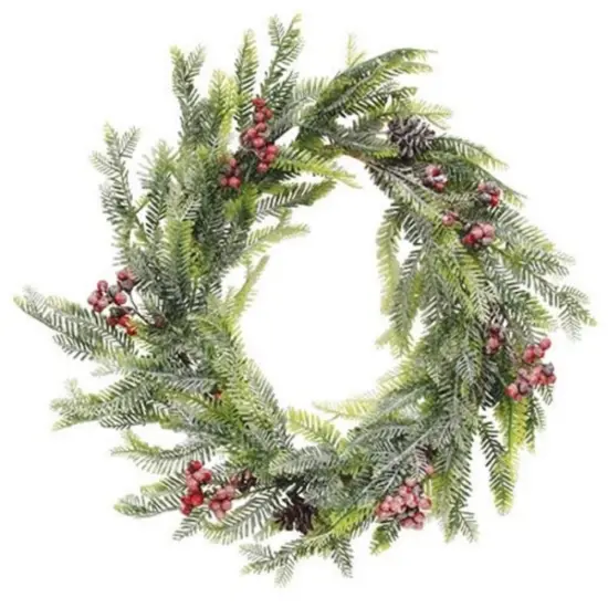 Glitter Pine & Sparkle Berry Wreath {1}