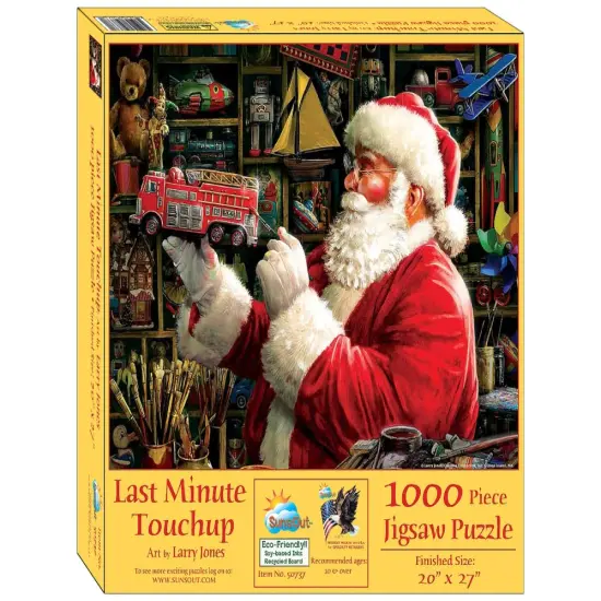 Sunsout Last Minute Touchup 1000 pc Christmas Jigsaw Puzzle 50737 {4}