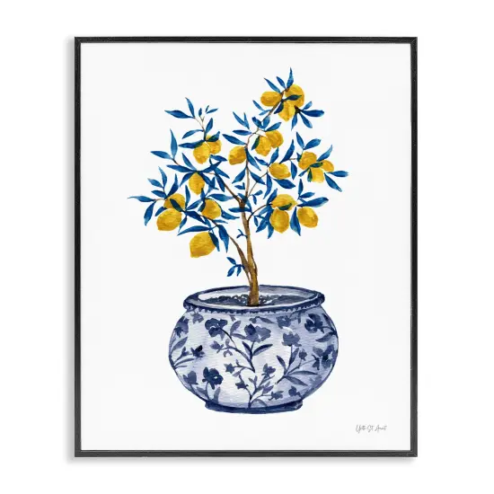 Stupell Industries Lemon Tree in Chinoiserie Framed Giclee Wall Art Design by Yvette St. Amant {1}