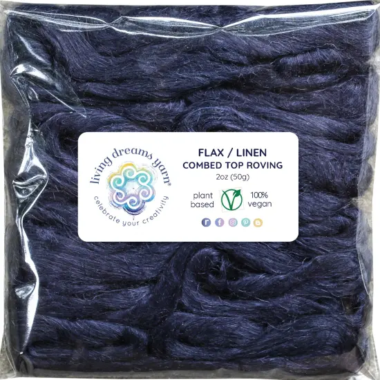 Flax/Linen - Beautifully Dyed Vivid Colors, Combed Top Roving for Spinning, Blending, Felting, Weaving. {2}