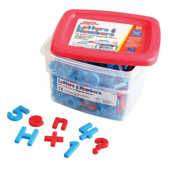 AlphaMagnets&reg; & MathMagnets&reg;, Color-Coded, 214 Pieces {1}