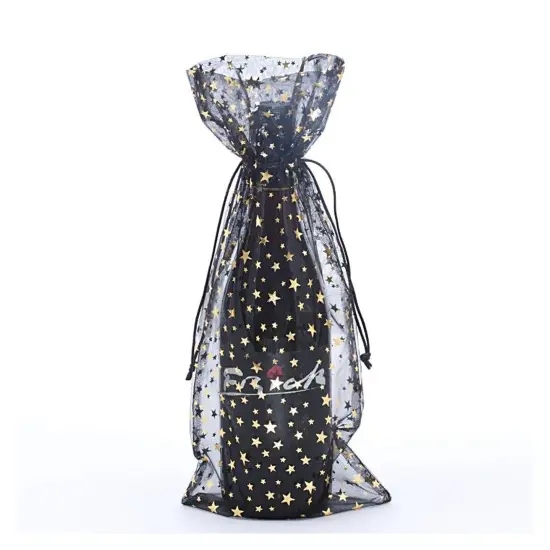 6.5" x 15" Star Organza Wine Bags Stylish Gift Packaging {2}