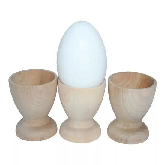 Kitcheniva 25 Pcs 2-1/8" Unfinished Wood Egg Cup Holder Easter Egg Decor Crafts {2}