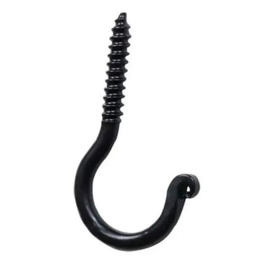 Black, Screw Hook, 3" {1}
