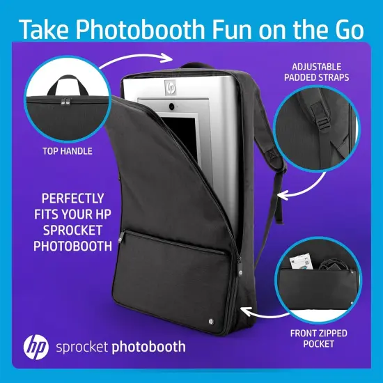 HP Sprocket Photobooth Travel Backpack (Black), Exclusively for the HP Sprocket Photobooth Printer {4}
